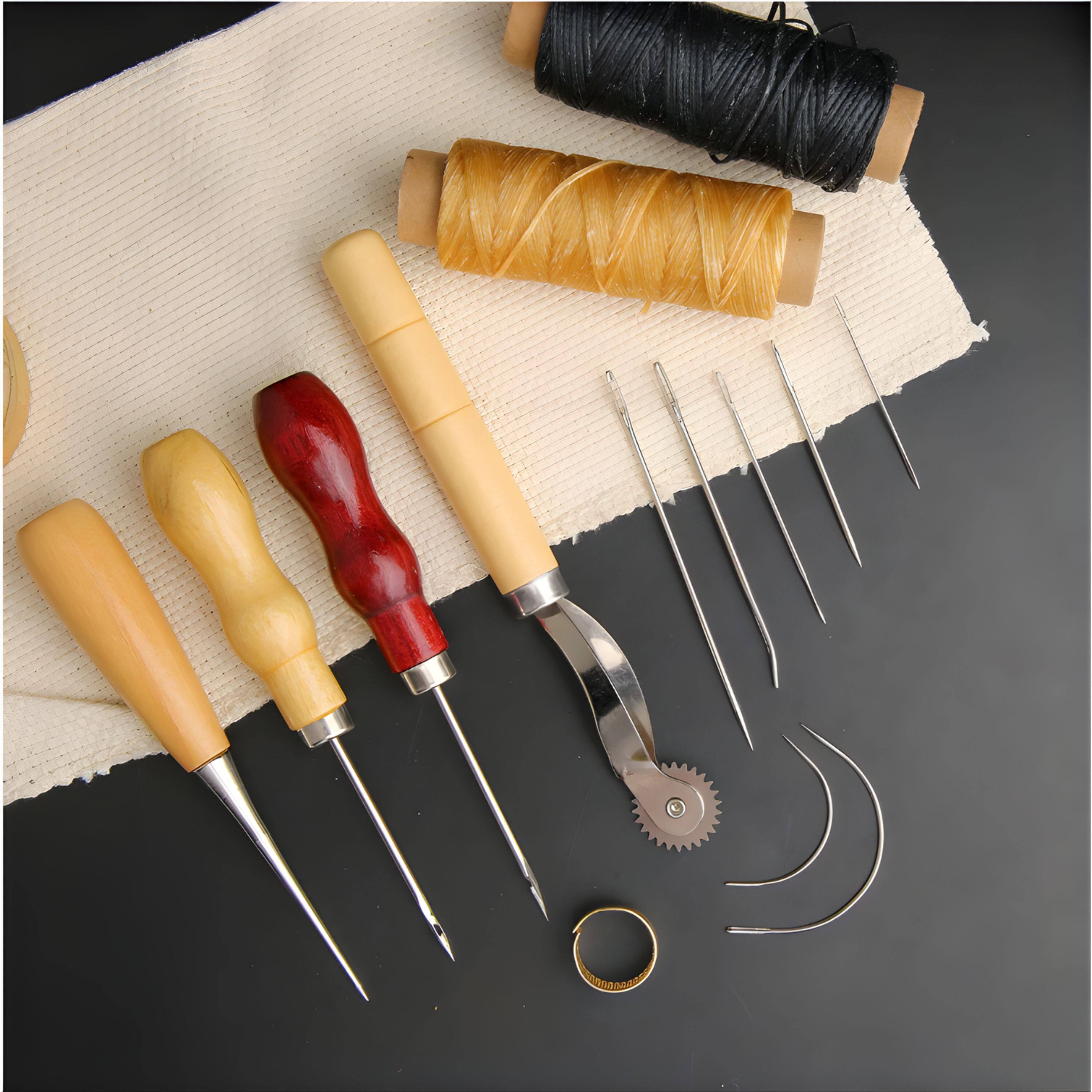 Alt View 1. Kitcheniva - Leather Sewing Stitching Kit - Multicolor.