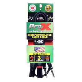 ProX - XC-DPXM03 3' Dual 1/4" TS-M to Dual XLR-M Unbalanced High Performance Audio Cable