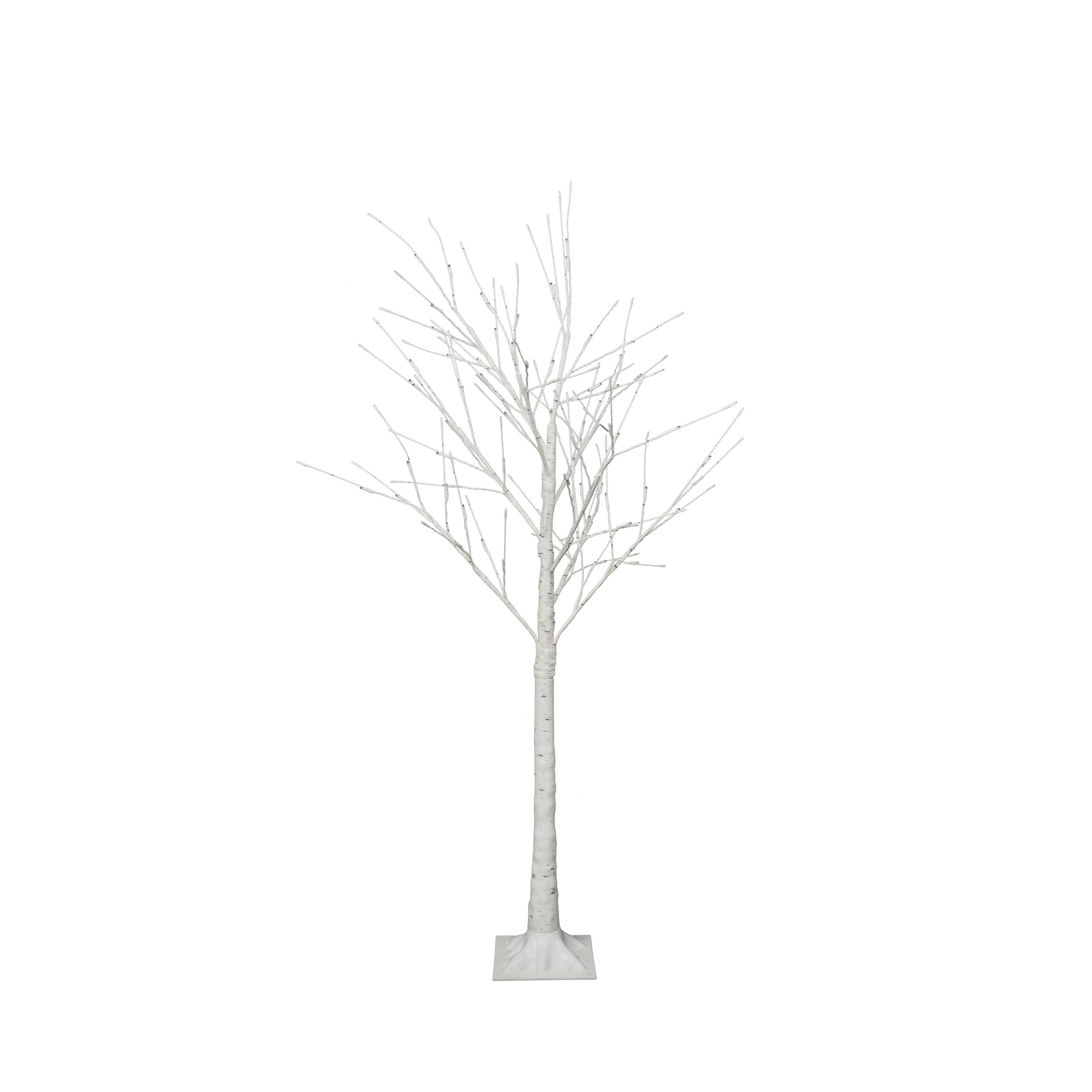 Alt View 9. Tiramisubest - Set of Lighted Birch Tree,4FT 48 LED/5FT 72 LED/6FT 96 LED Artificial Tree with Warm White Lights - White.