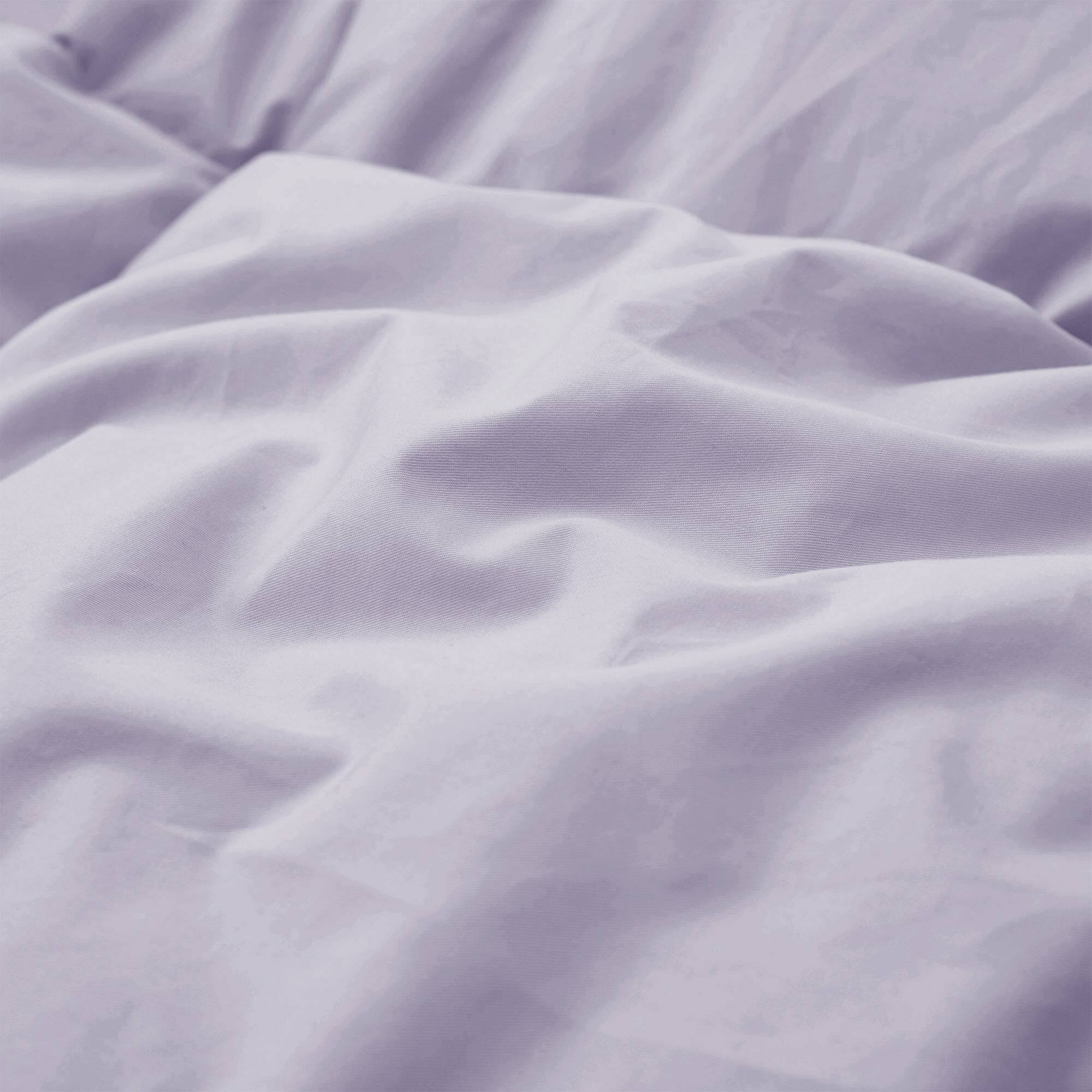 Left. Puredown - Puredown Luxurious 300TC 100% Organic Cotton Down Feather Fiber Comforter, Purple, Full/Queen - Purple.