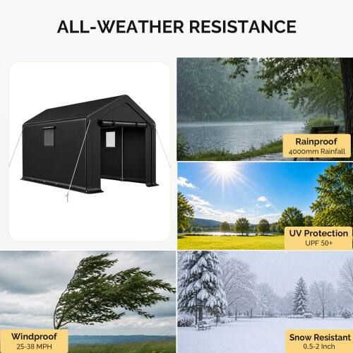 ALL-WEATHER RESISTANCE

- Rainproof 4000mm Rainfall
- UV Protection UPF 50+
- Windproof 25-38 MPH
- Snow Resistant 0.5-2 Inch