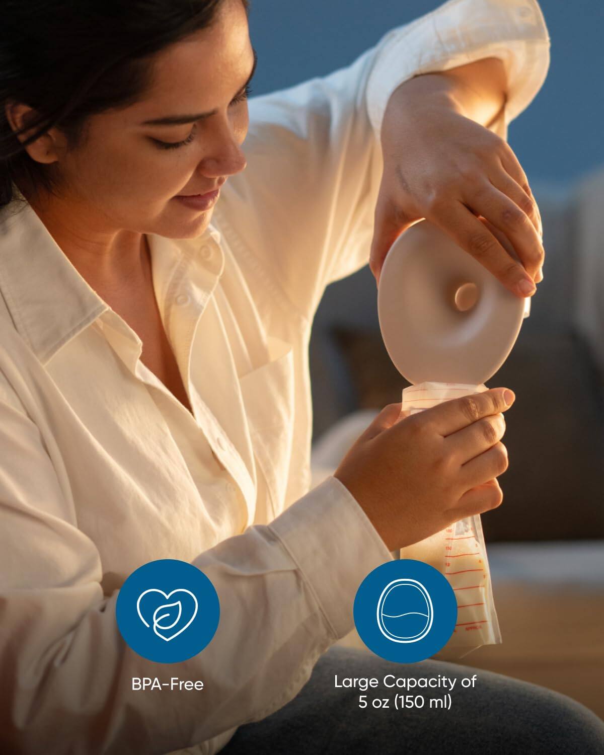 BPA-Free, Large Capacity of 5 oz (150 ml)