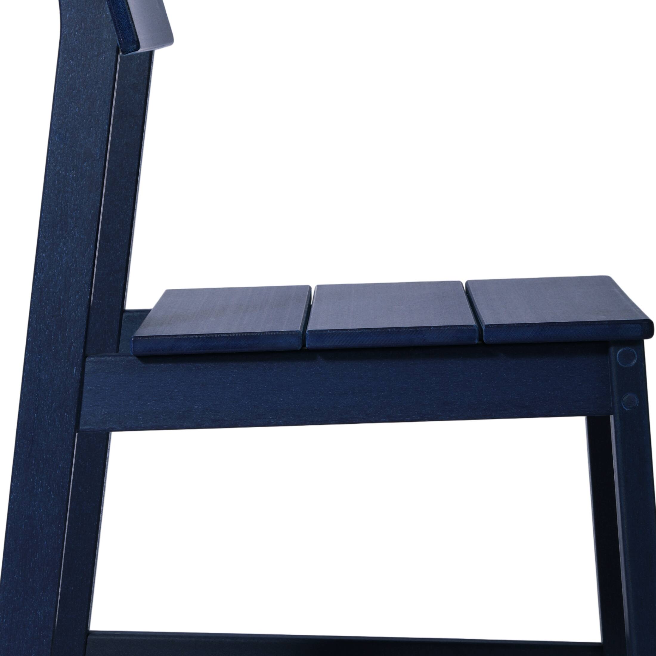 Alt View 4. WestinTrends - WestinTrends Paloma Modern HDPE Outdoor Armless Patio Dining Chairs (Set of 2) - Navy Blue.