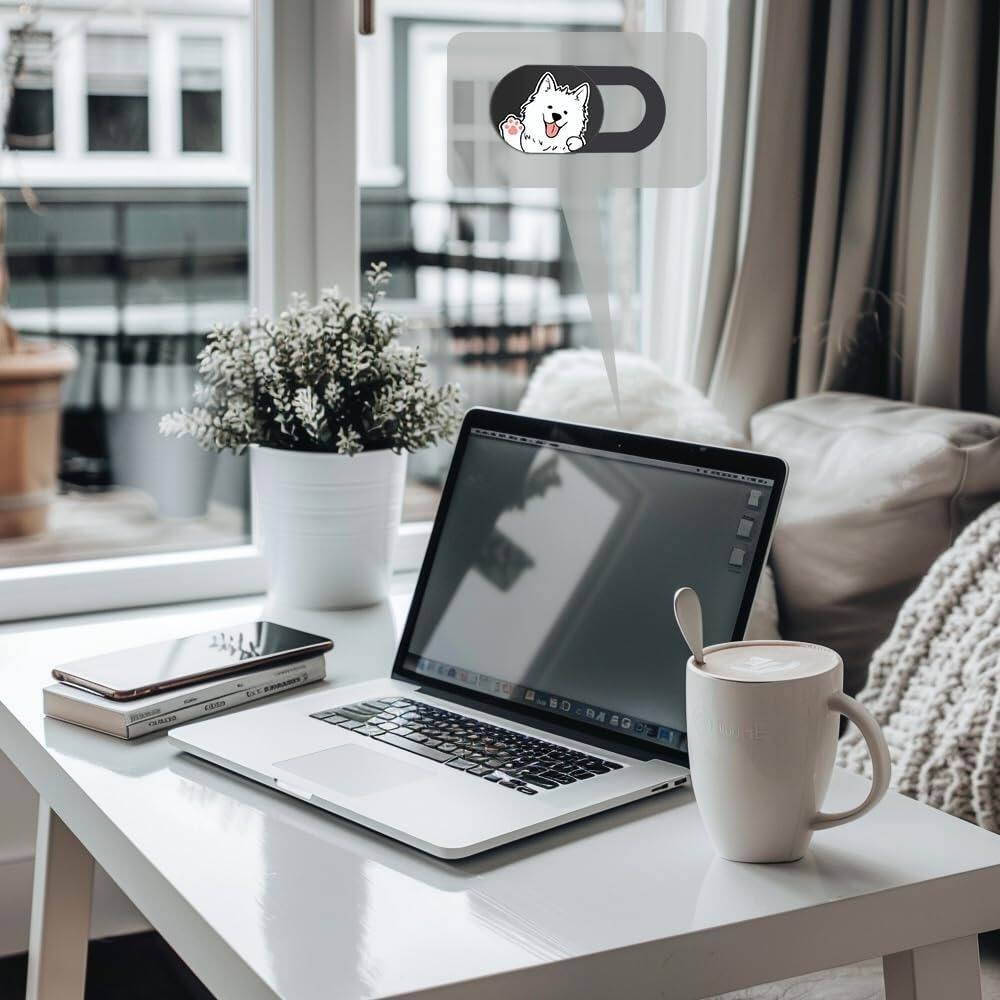 Alt View 1. RTMB - Ultra-Thin Dog Webcam Cover Slides – Privacy Blockers (3-Pack).