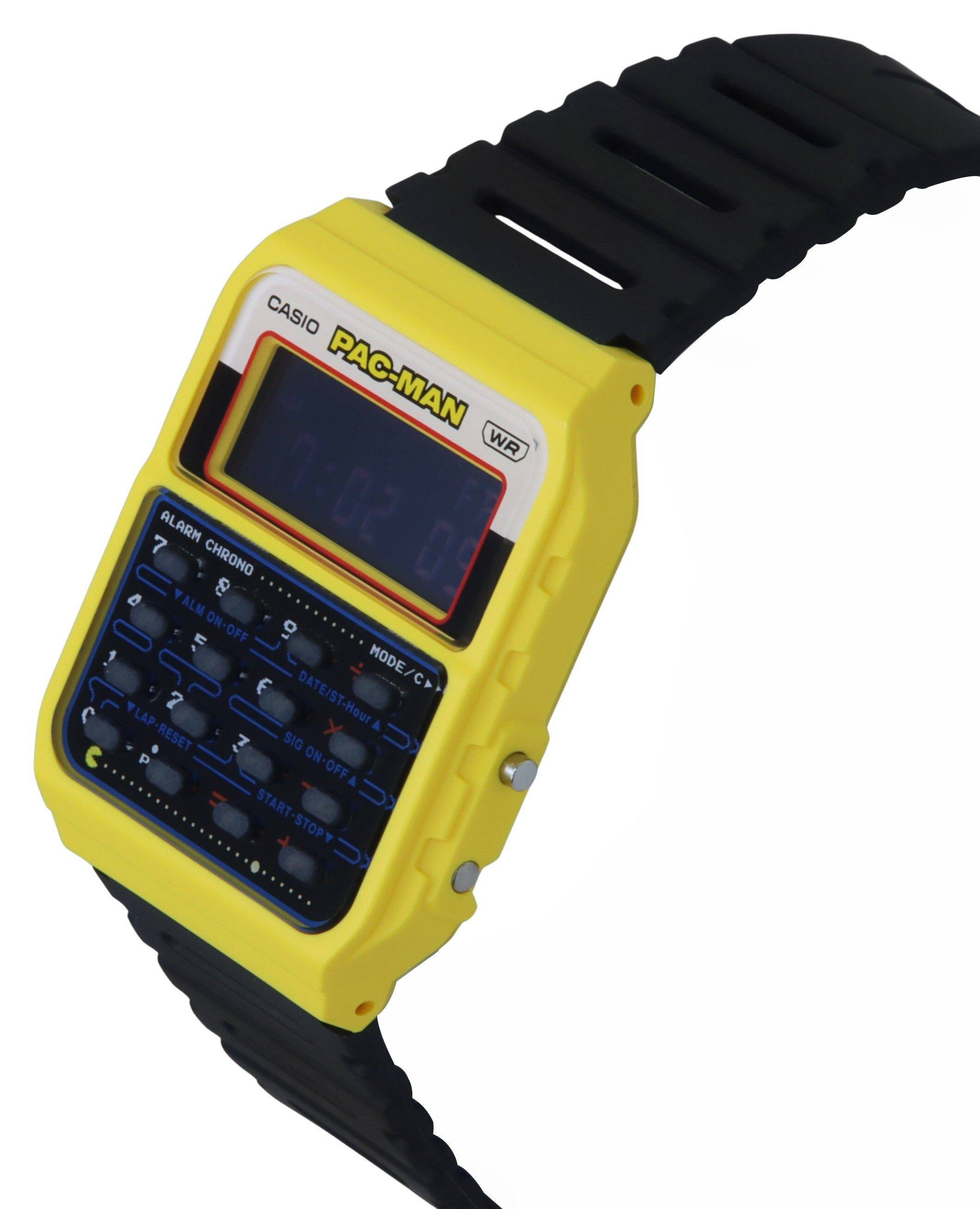 CASIO PAC-MAN WR

ALARM CHRONO

7 ALM ON-OFF 8 ALM ON-OFF 9 MODE/C

1 DATE/ST-Hour 2 DATE/ST-Hour 3 SIG ON-OFF

4 LAP-RESET 5 LAP-RESET 6 START-STOP

7 START-STOP 8 START-STOP 9 START-STOP

P ON-OFF