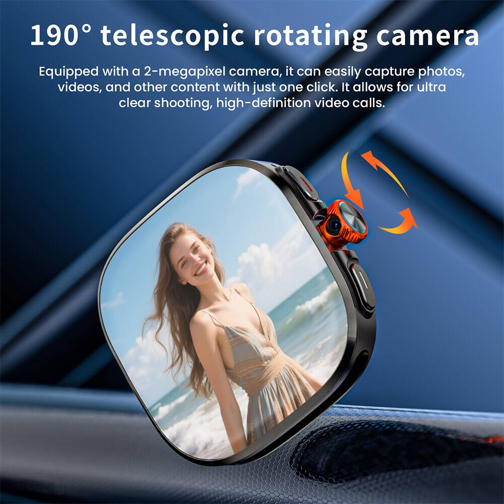 190° telescopic rotating camera  
Equipped with a 2-megapixel camera, it can easily capture photos, videos, and other content with just one click. It allows for ultra clear shooting, high-definition video calls.