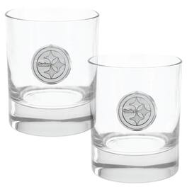 Wendell August Forge - Pittsburgh Steelers Two-Piece 11oz. Rocks Glass Set - Multicolor