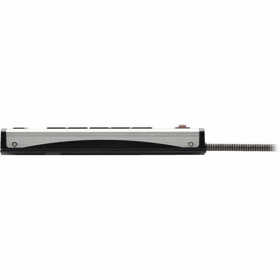 Alt View 7. Tripp Lite - Eaton Tripp Lite Series 8-Outlet Surge Protector with 1 USB-A and 1 USB-C (3.9A Shared) - 8 ft. Cord, 2100 Joules, Metal - Unknown.