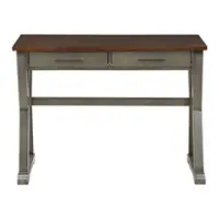 OSP Home Furnishings - Jericho Rustic Writing Desk - Slate Grey - Front_Zoom