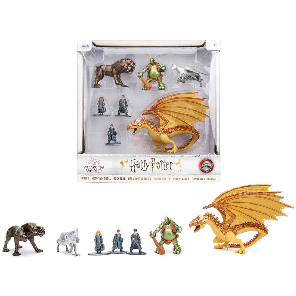 FLUFFY, MOUNTAIN TROLL, BUCKBEAK, HERMIONE GRANGER, HARRY POTTER, RON WEASLEY, HUNGARIAN HORNTAIL