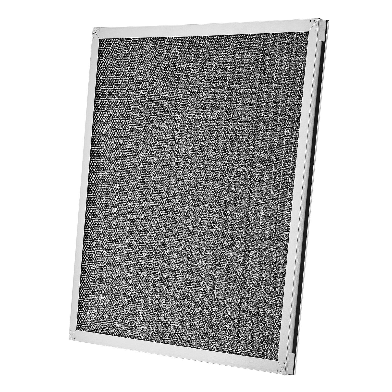 Alt View 10. Glintex - Electrostatic Air Filter, 20x20x1 inch Washable Reusable Aluminum HVAC Filter MERV 8, Home Office Dust Odor Control - Silver.