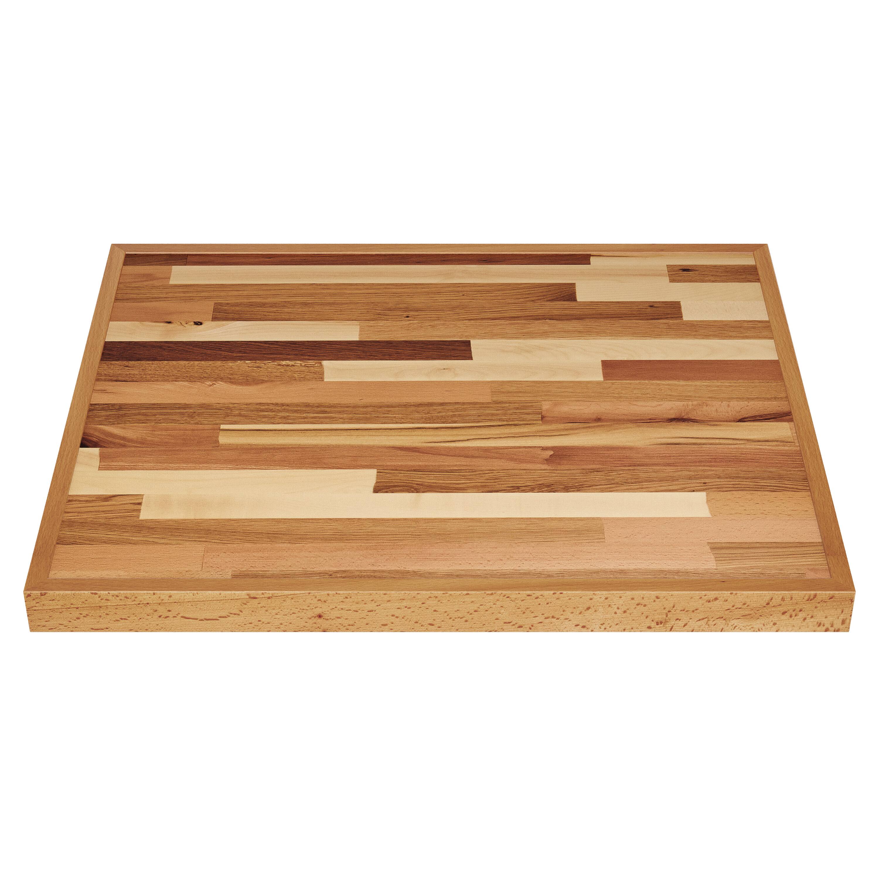 Alt View 9. Emma + Oliver - Butcher Block Style Table Top for Commercial Use - Natural.