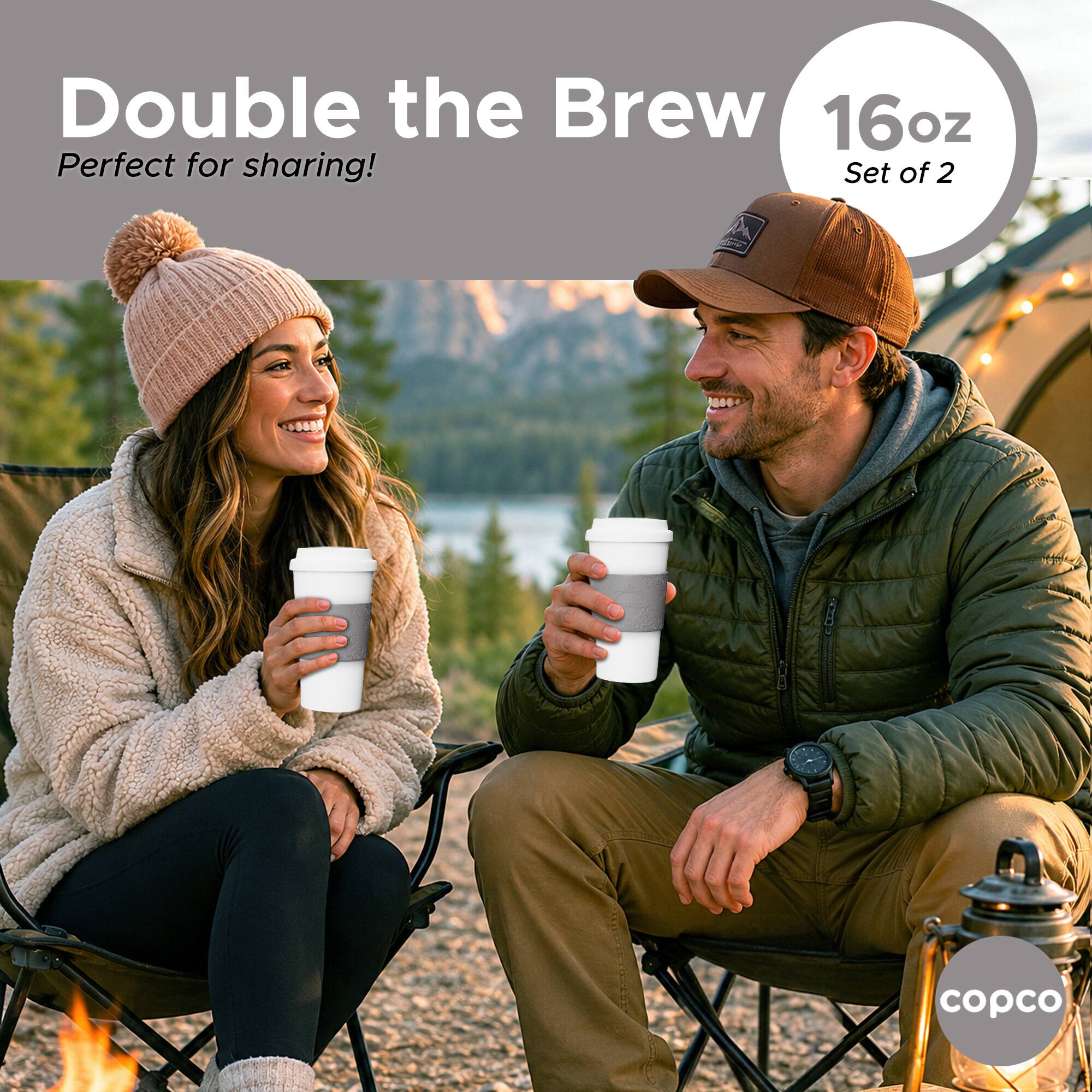 Double the Brew 16oz Perfect for sharing! Set of 2