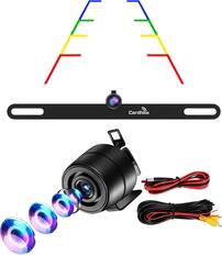 Front. CardiVox - License Plate Backup Camera – HD Rear View Camera with Night Vision, 170° Wide Angle, Waterproof IP68, Universal - Black.