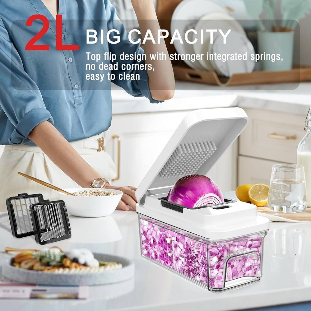 2L BIG CAPACITY  
Top flip design with stronger integrated springs, no dead corners, easy to clean