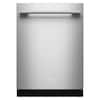 Front. KitchenAid - 24 inch Top Control Built-In Dishwasher with Third Level Utensil Rack and 47 dBA - PrintShield Stainless.