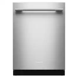 KitchenAid - 24 inch Top Control Built-In Dishwasher with Third Level Utensil Rack and 47 dBA - Stainless Steel