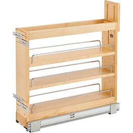 Rev-A-Shelf - 5" Door/ Drawer Base Cabinet Organizer Soft-close, 448-BDDSC-5C - Natural