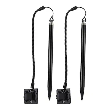 Front. Unique Bargains - 2pcs Resistive Touch Screens Pen Spring Resistance Pen for Car Navigation GPS POS - Black.
