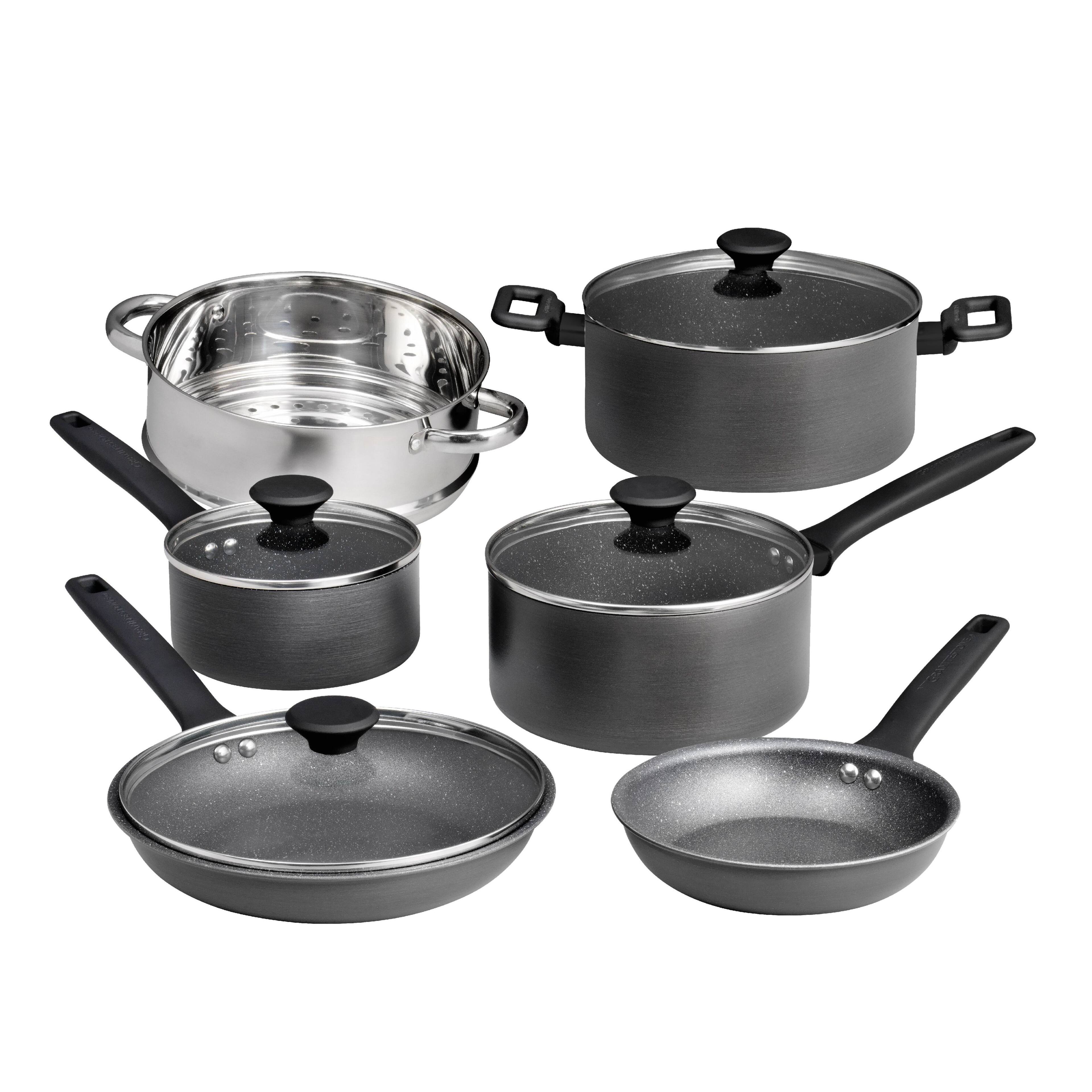 Granitestone - Pro Premier Hard Anodized 10 Piece Nonstick Cookware Set - Black