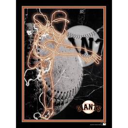 Fan Creations - San Francisco Giants 12'' x 16'' Framed Neon Player Print - Black