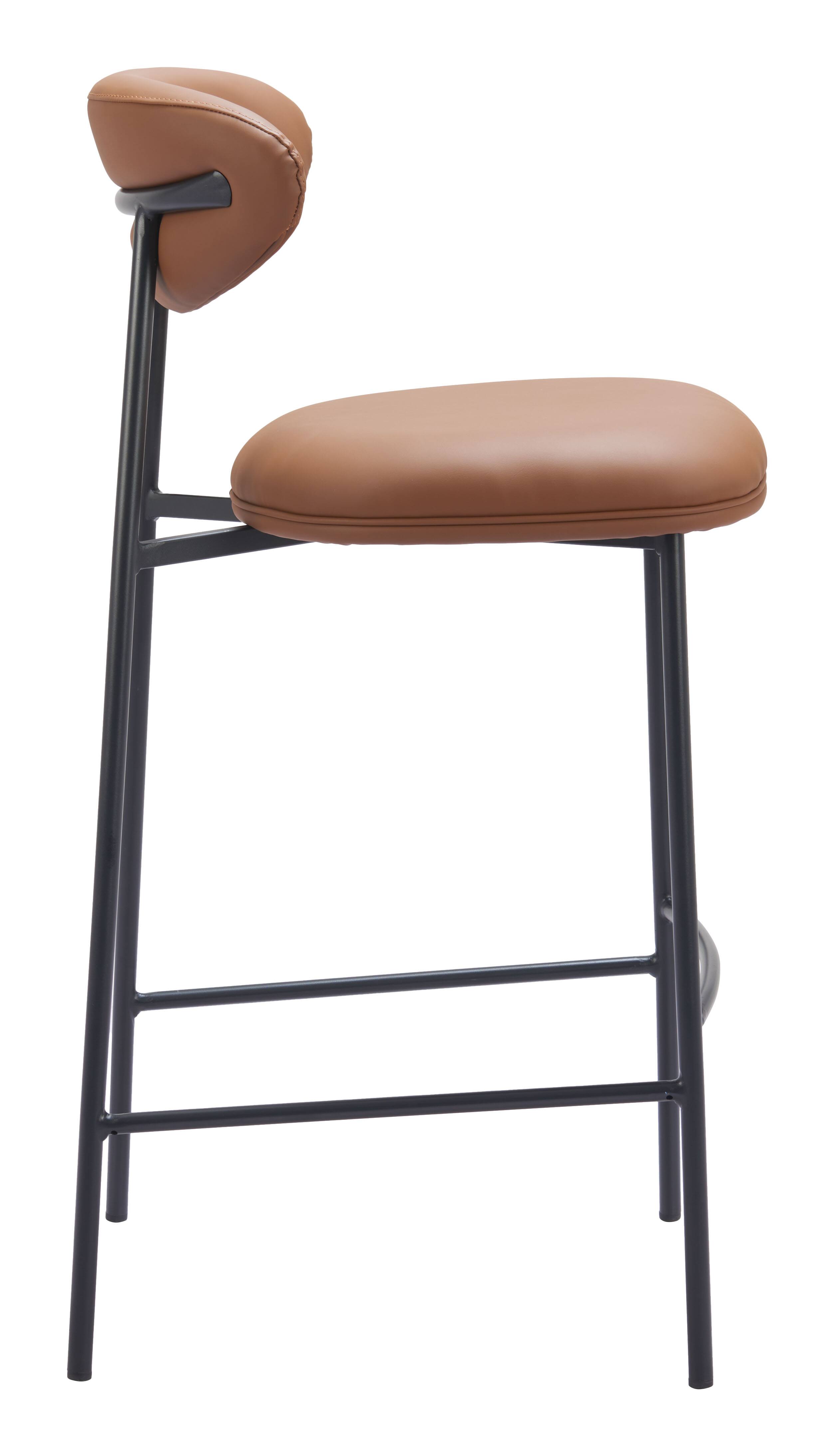 Back. Hivvago - Rorun Barstool (Set of 2) Brown - Brown.