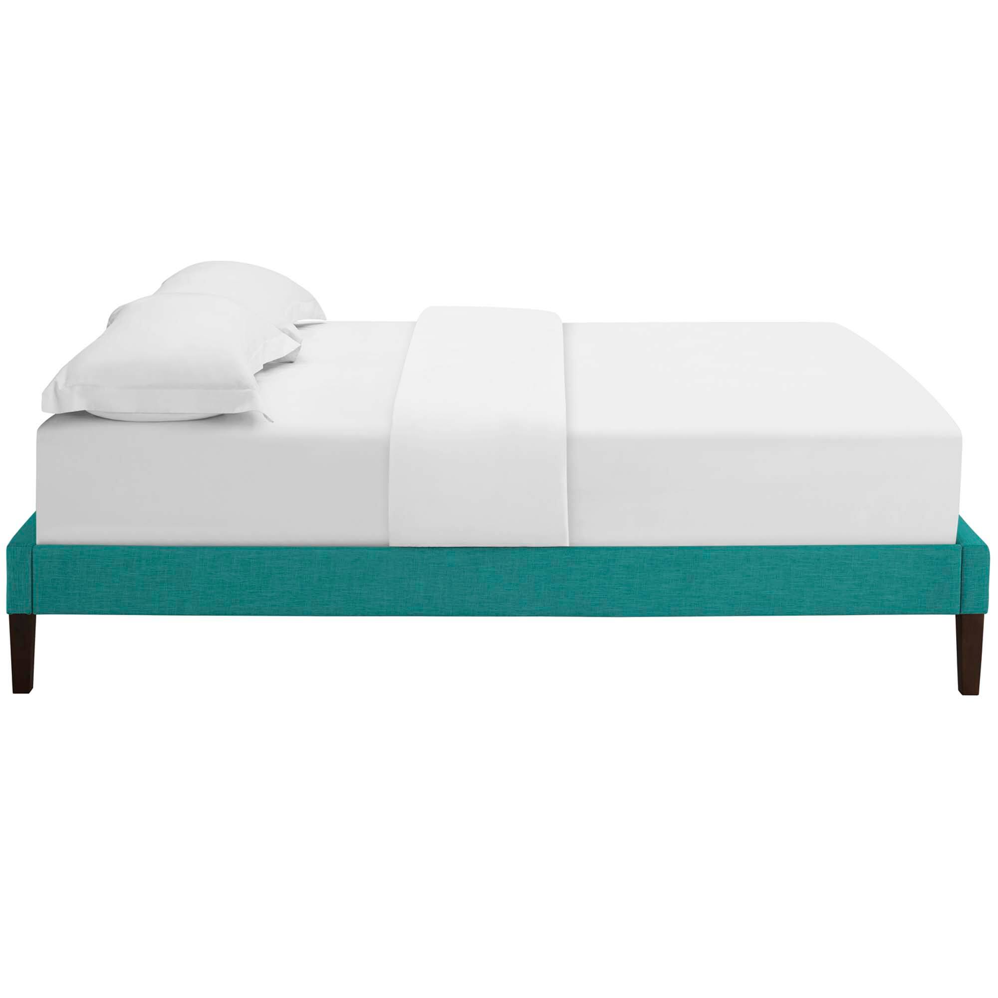 Back. Modway - Lodge Wood Full Platform Bed Frame - Brown.