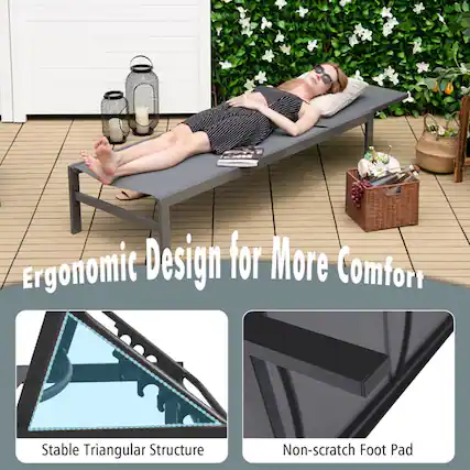 Ergonomic Design for More Comfort
Stable Triangular Structure
Non-scratch Foot Pad