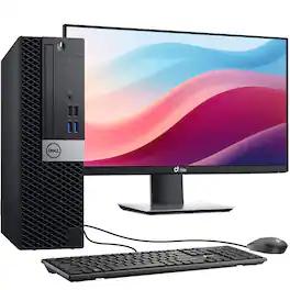 Dell - Refurbished Excellent - OptiPlex 7040 Desktop SFF Computer PC Intel i5-6500 3.20GHz | 16GB DDR4 Ram | 512GB SSD | WiFi 22" LED Monitor Win 11 - Black