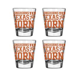 Logo Brands - Texas Longhorns 4-Pack 2oz. Shot Glass Set - Multicolor