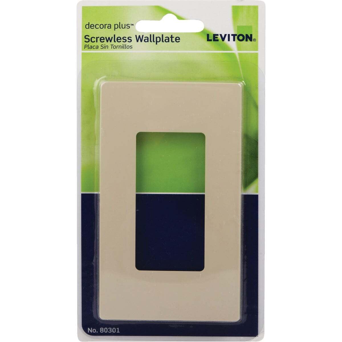 decora plus™ Screwless Wallplate  
LEVITON  
Placa Sin Tornillos  
No. 80301