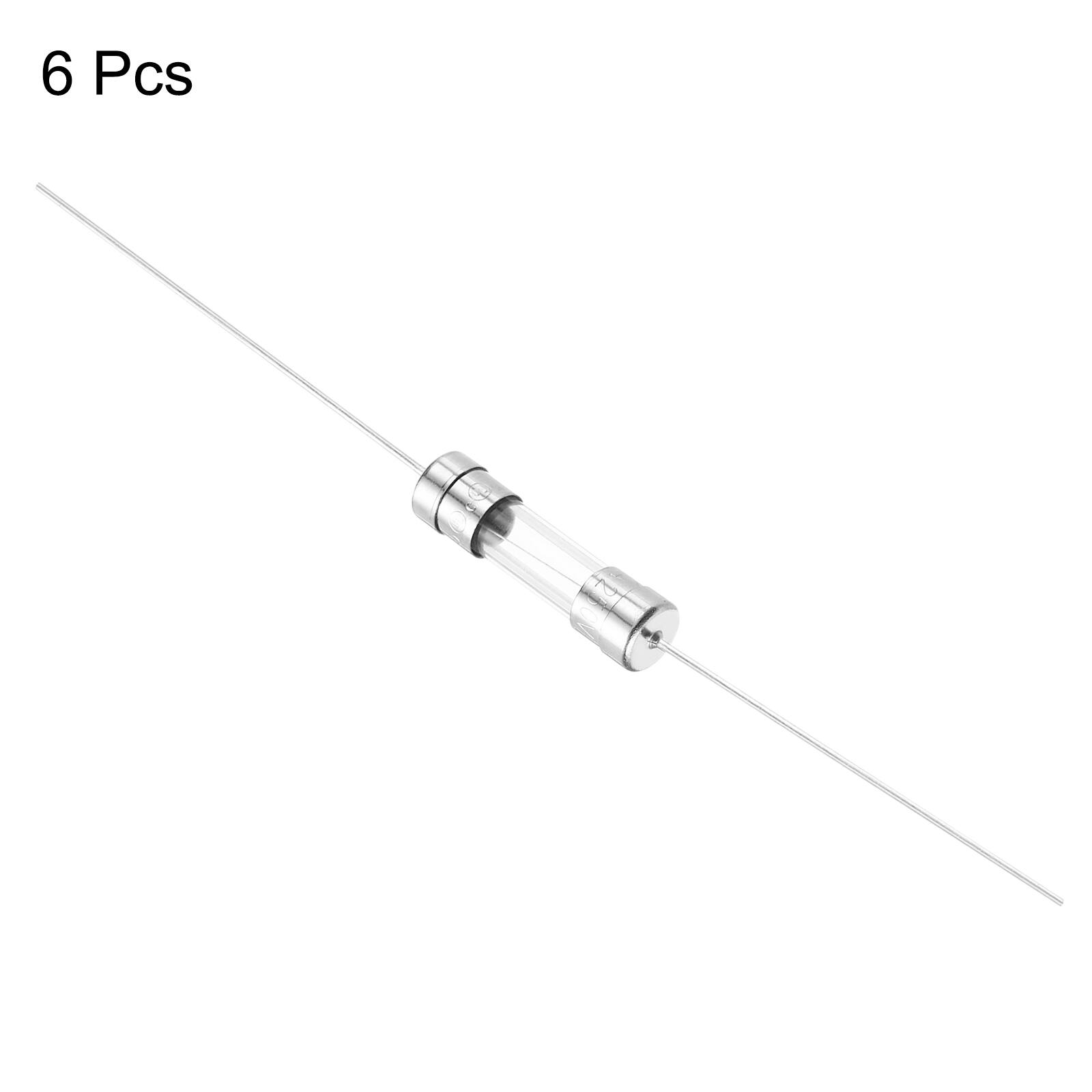 Alt View 2. Unique Bargains - 2A 250V Glass Fuse 5x20mm Time Delay Fuse with Lead Wire UL Listed Slow Blow Fuse for Home Appliances 6pcs.