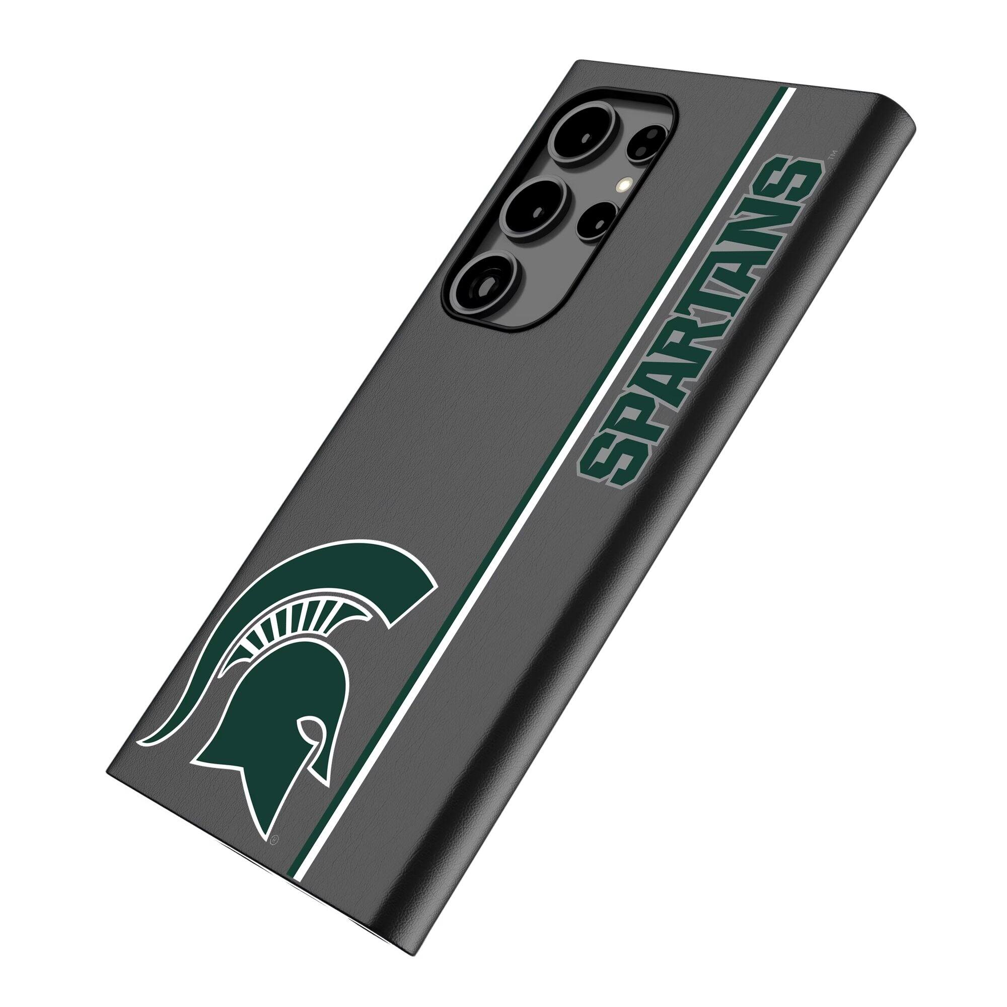 Alt View 1. Keyscaper - Michigan State Spartans Galaxy Magnetic Bump Case - S24 - Black.