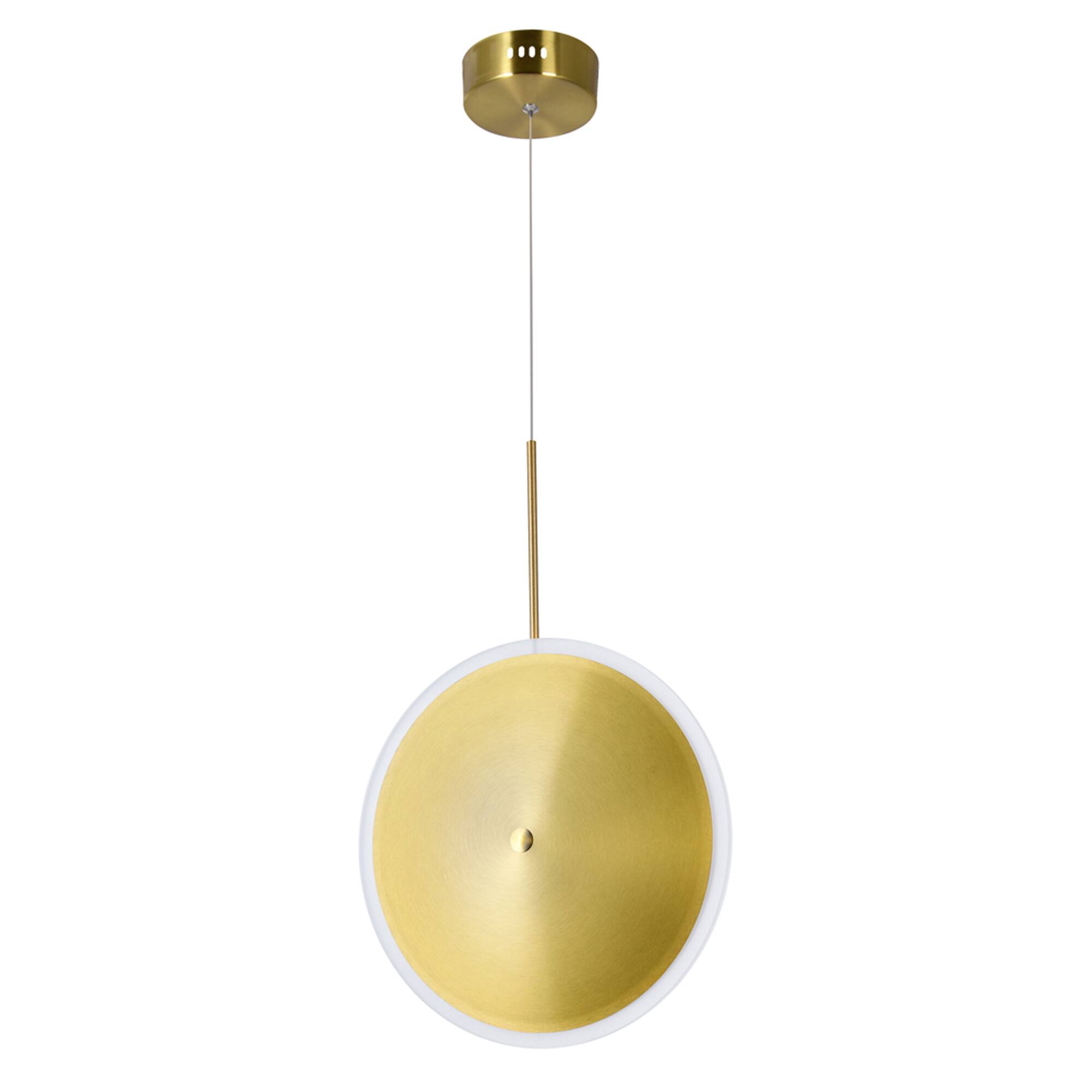 Alt View 2. CWI Lighting - Ovni LED Mini Pendant With Brass Finish - Brass.