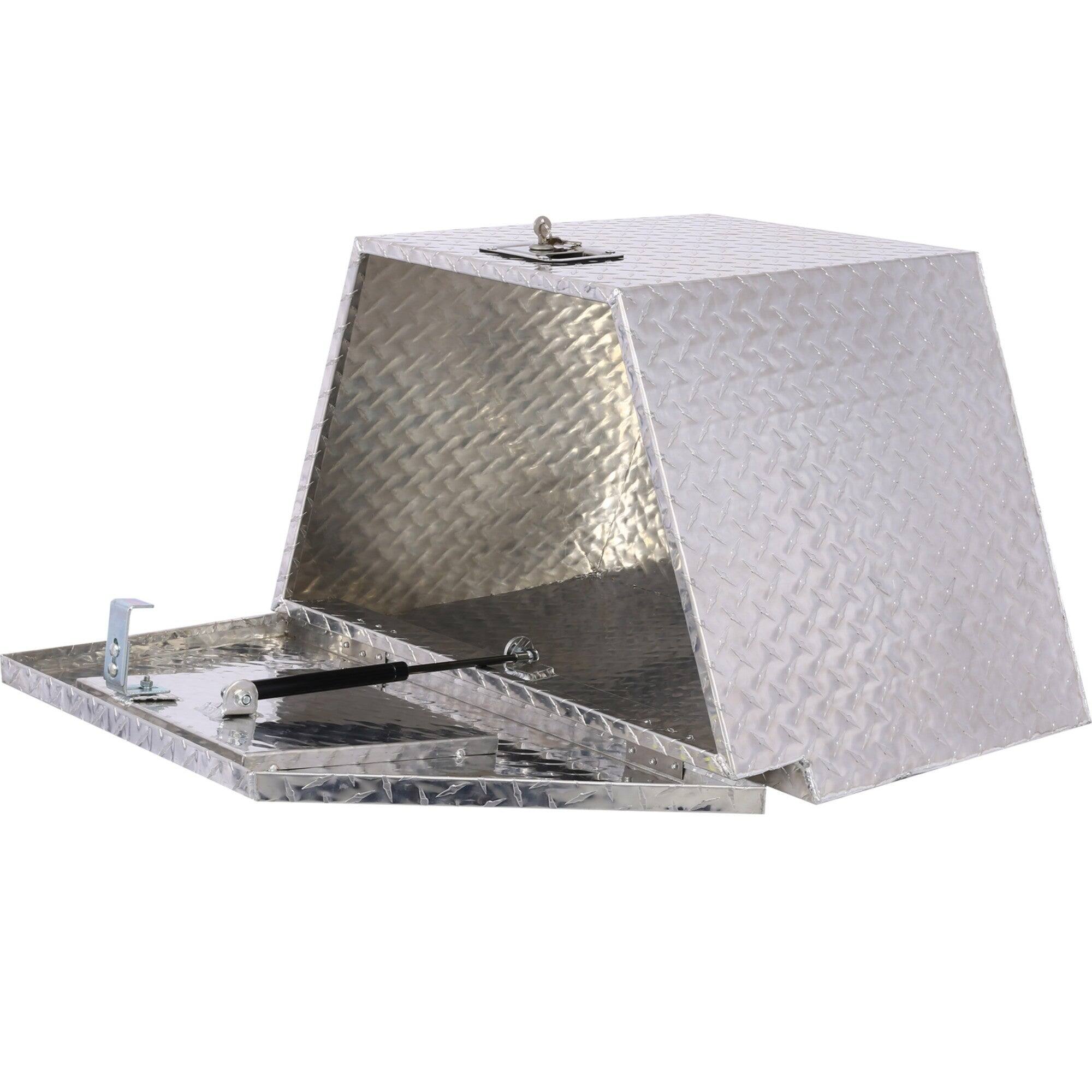 Alt View 2. Boyel Living - Silver 29x16.5x18.5-Inch Aluminum Heavy-Duty Truck Bed Underbody Tool Box.