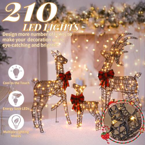 210 LED LIGHTS

Design more number of lights to make your decoration more eye-catching and brighter.

- Cool to the Touch
- Energy Save LEDs
- Multiple Lighting Modes