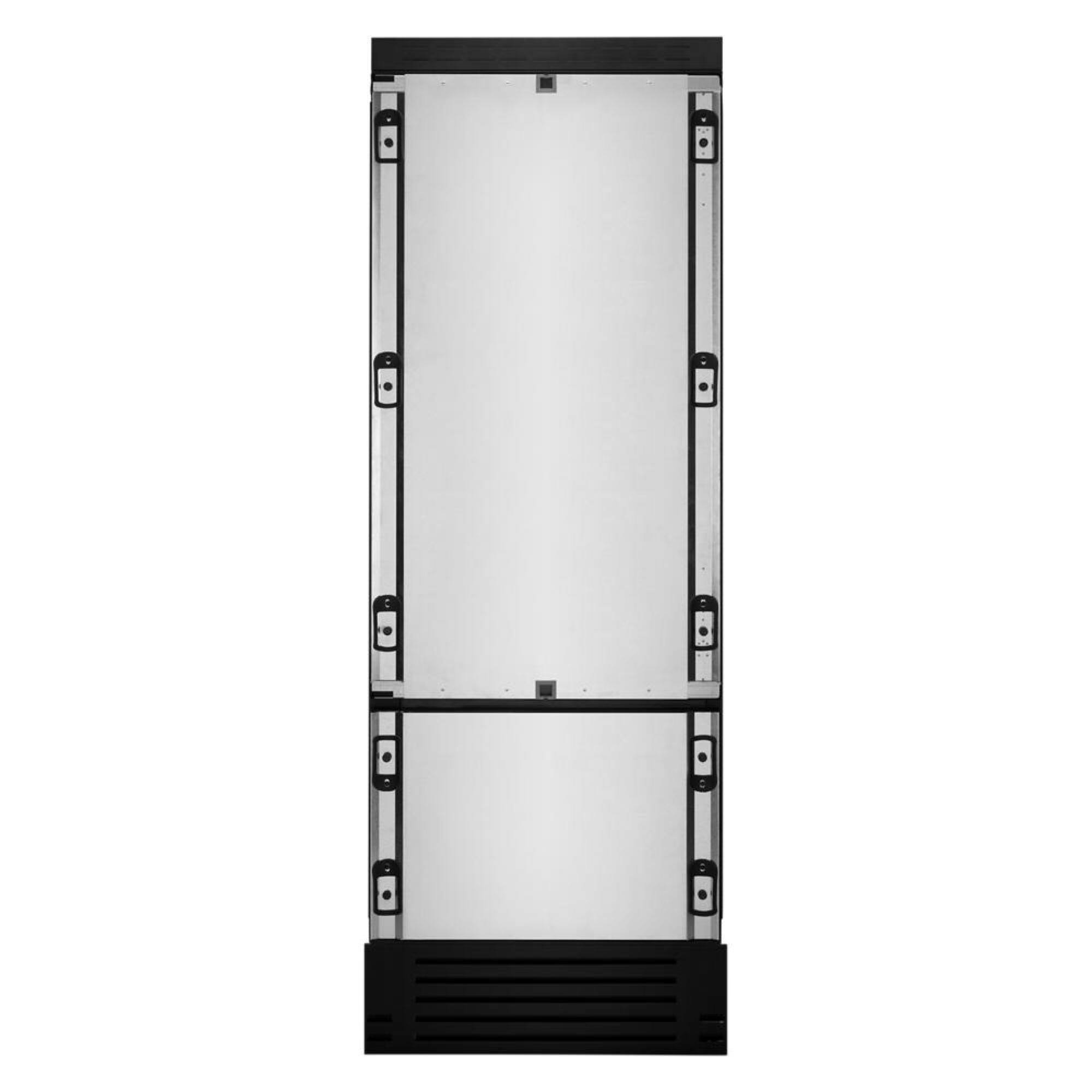 Back. JennAir - 16.27 Cu. Ft. Bottom-Freezer Refrigerator with Daring Obsidian Finish Interior - Panel Ready.