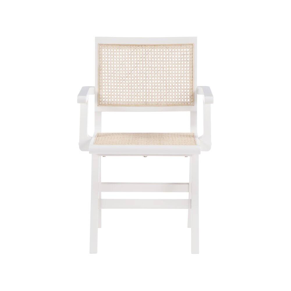 Alt View 2. Meridian Furniture - Preston White Wood Dining Arm Chair, Set of 2 - White.