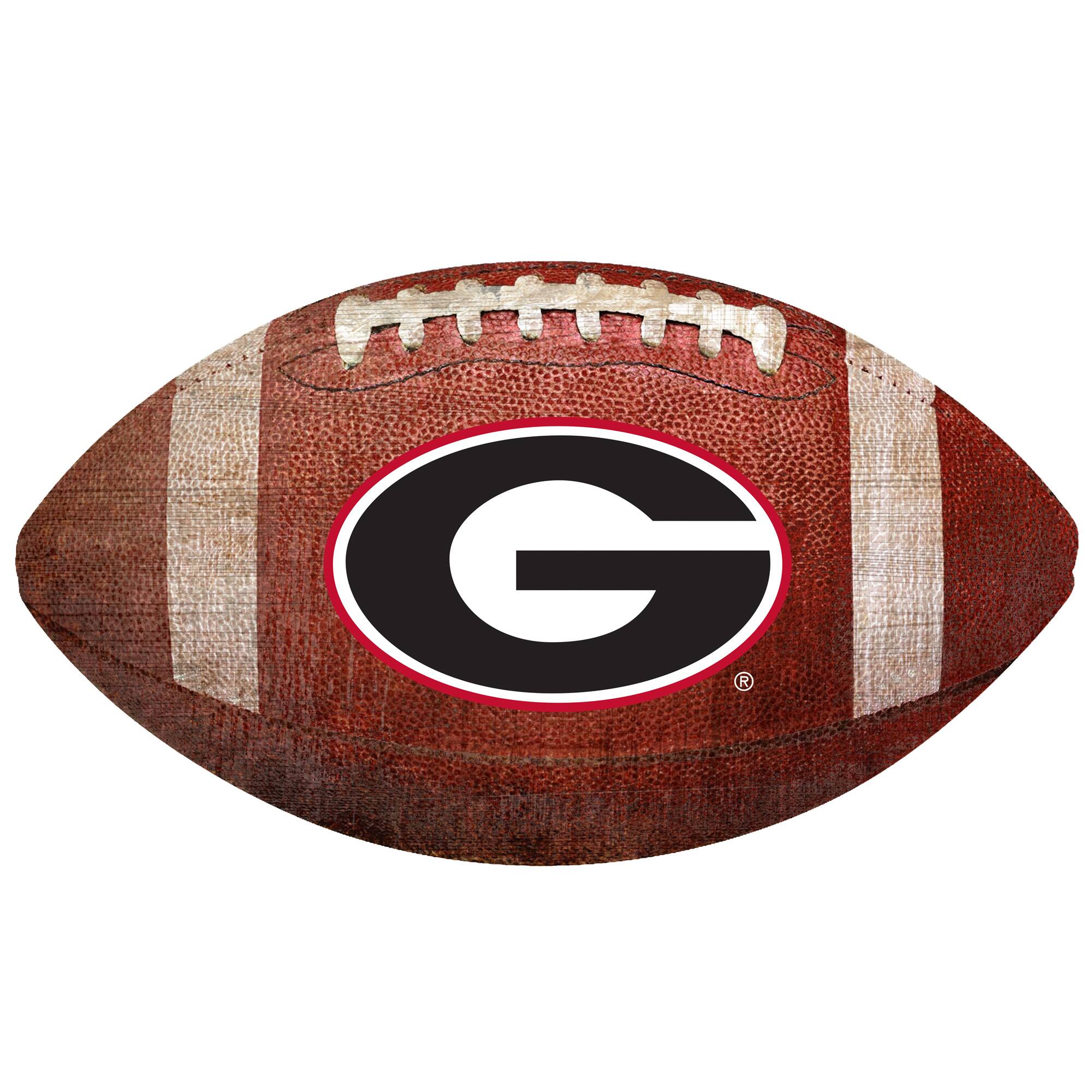 Georgia Bulldogs 12'' Football Sign