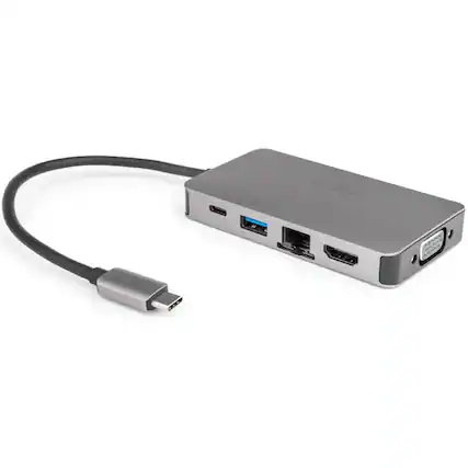Front. Rocstor - Rocstor Premium USB-C Multiport Adapter + PD Charging - Premium USB-C Multiport Adapter + PD Charging - USB 3.1 Type-C.