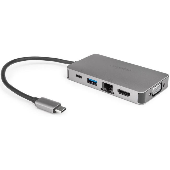 Front. Rocstor - Rocstor Premium USB-C Multiport Adapter + PD Charging - Premium USB-C Multiport Adapter + PD Charging - USB 3.1 Type-C.