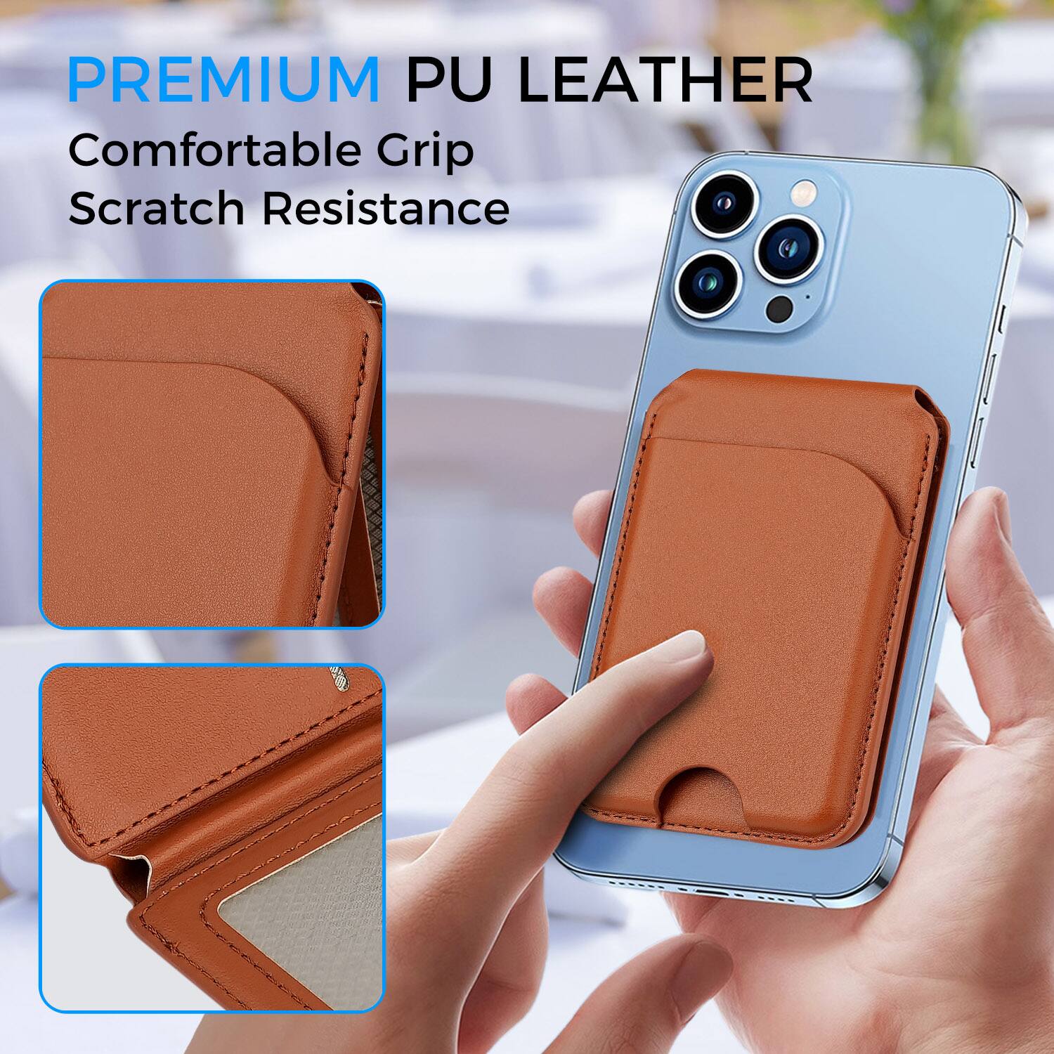PREMIUM PU LEATHER  
Comfortable Grip  
Scratch Resistance