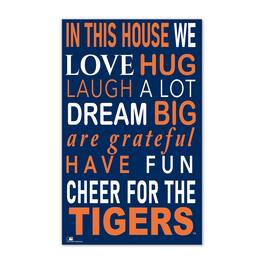 Fan Creations - Detroit Tigers 11" x 19" Briteline In This House Sign - Multicolor