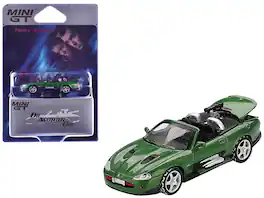 True Scale Miniatures - Jaguar XKR Green Metallic 007 James Bond "Die Another Day" (2002) Movie Limited Edition 1/64 Model Car by Mini GT