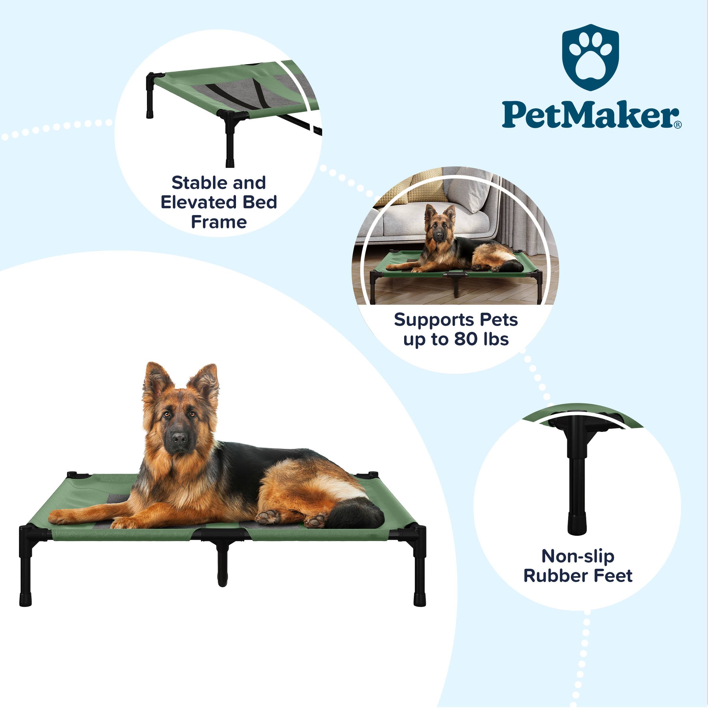 PetMaker Stable and Elevated Bed Frame Supports Pets up to 80 lbs Non-slip Rubber Feet