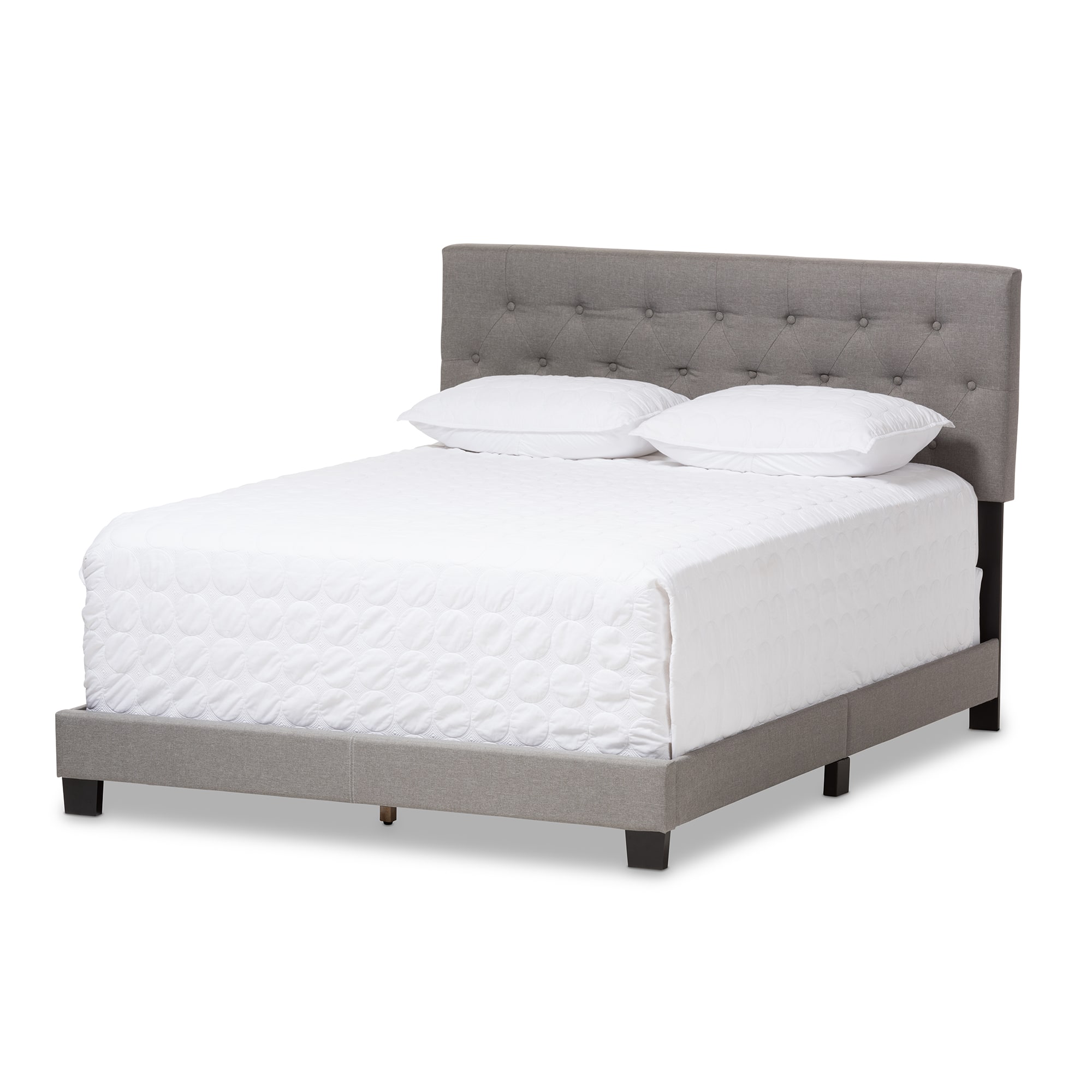 Baxton Studio - Cassandra Modern and Contemporary Fabric Upholstered Queen Size Bed - Light Gray price history on PriceWatchPro