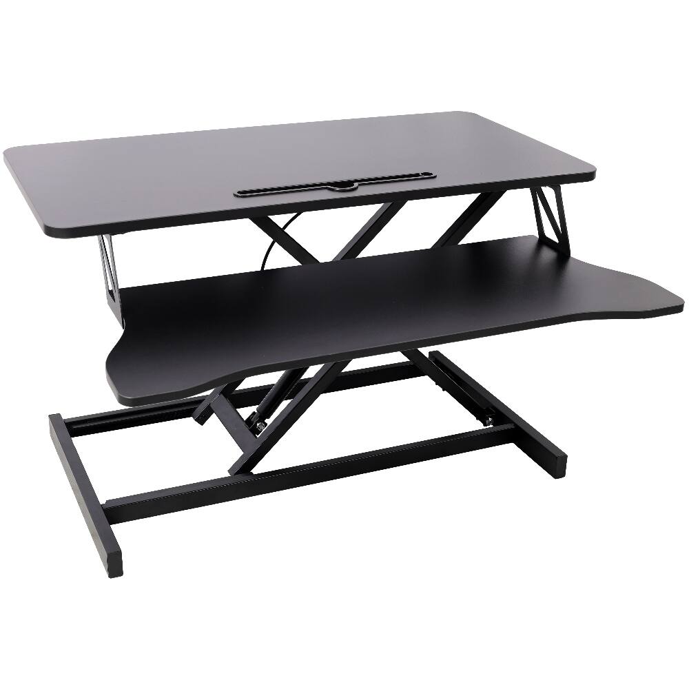 Angle. Loheer - Loheer Adjustable Height Standing Laptop Desk Converter Black - Black.