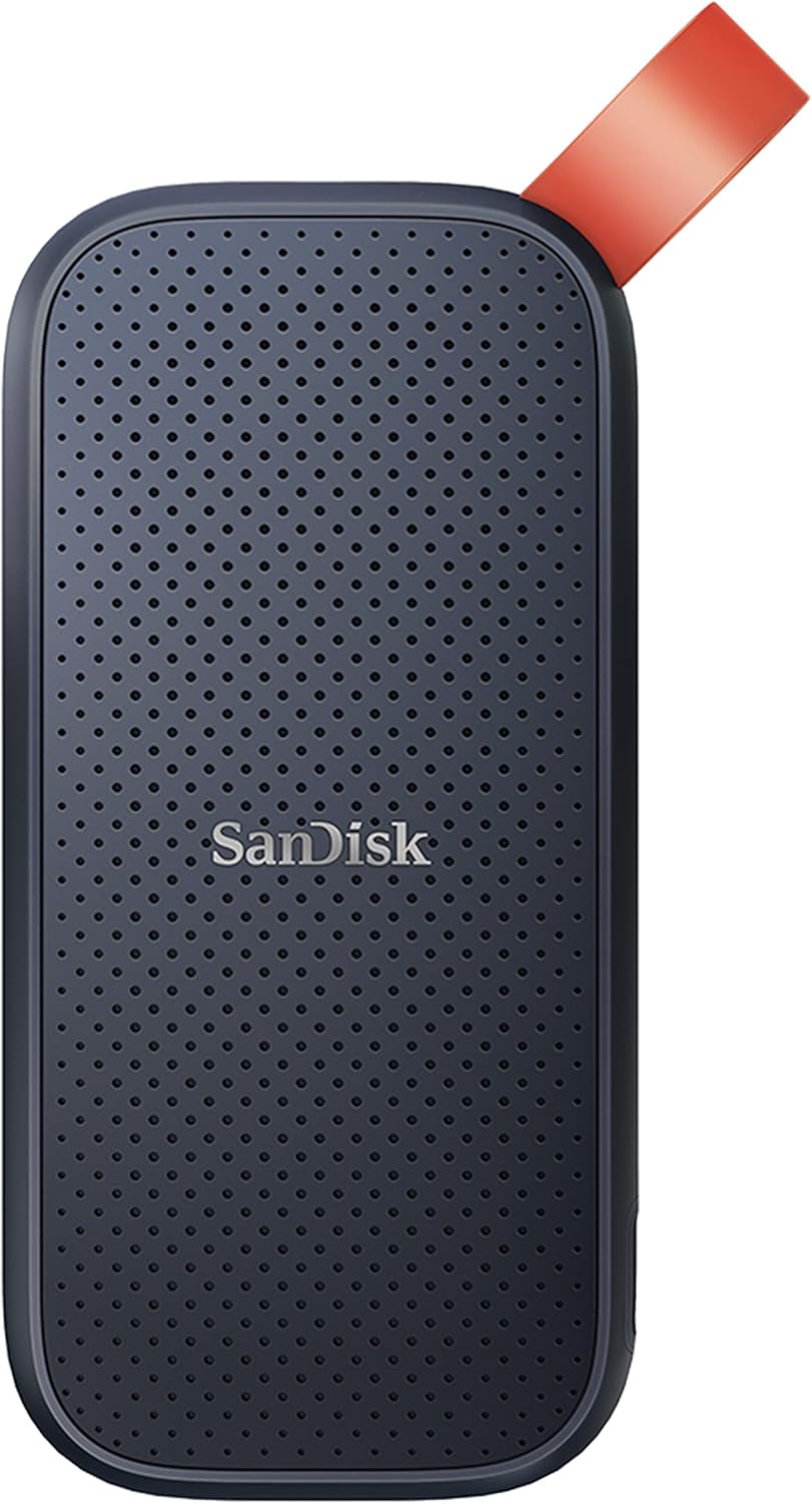 SanDisk - SDSSDE30-1T00-G26 1TB Portable SSD - Up to 800MB/s,USB-C 3.2 Gen 2 External Solid State Drive