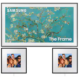 Samsung - 32" The Frame QLED HDR 4K Smart TV 2023 with 2x Frame Smart Speaker