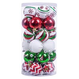 OrnamentallyYou - Unique and Sparkling Christmas Bauble Set of 30 Holiday Tree Set - Multi-colored